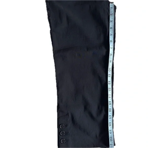 H&M Black Classic Straight Cropped Pants Size 8 Office Casual - Picture 8 of 13